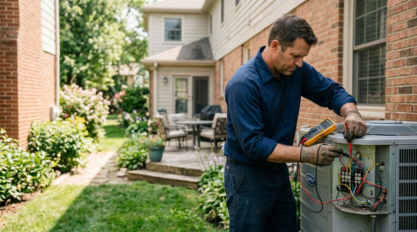HVAC technician working near North Pownal, VT